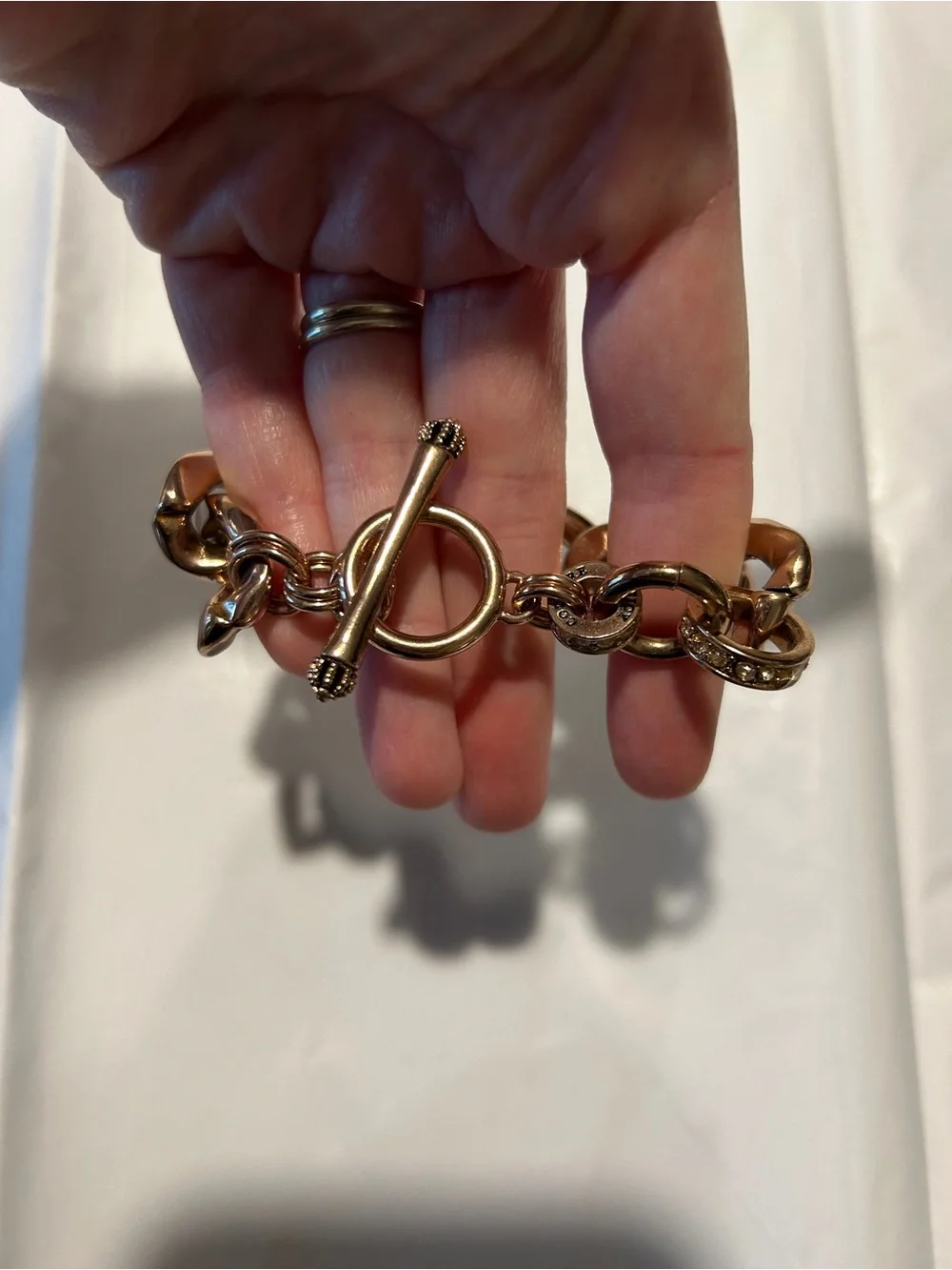 Vintage Juicy Couture rose gold Chunky Link Bracelet - Picture 2 of 6